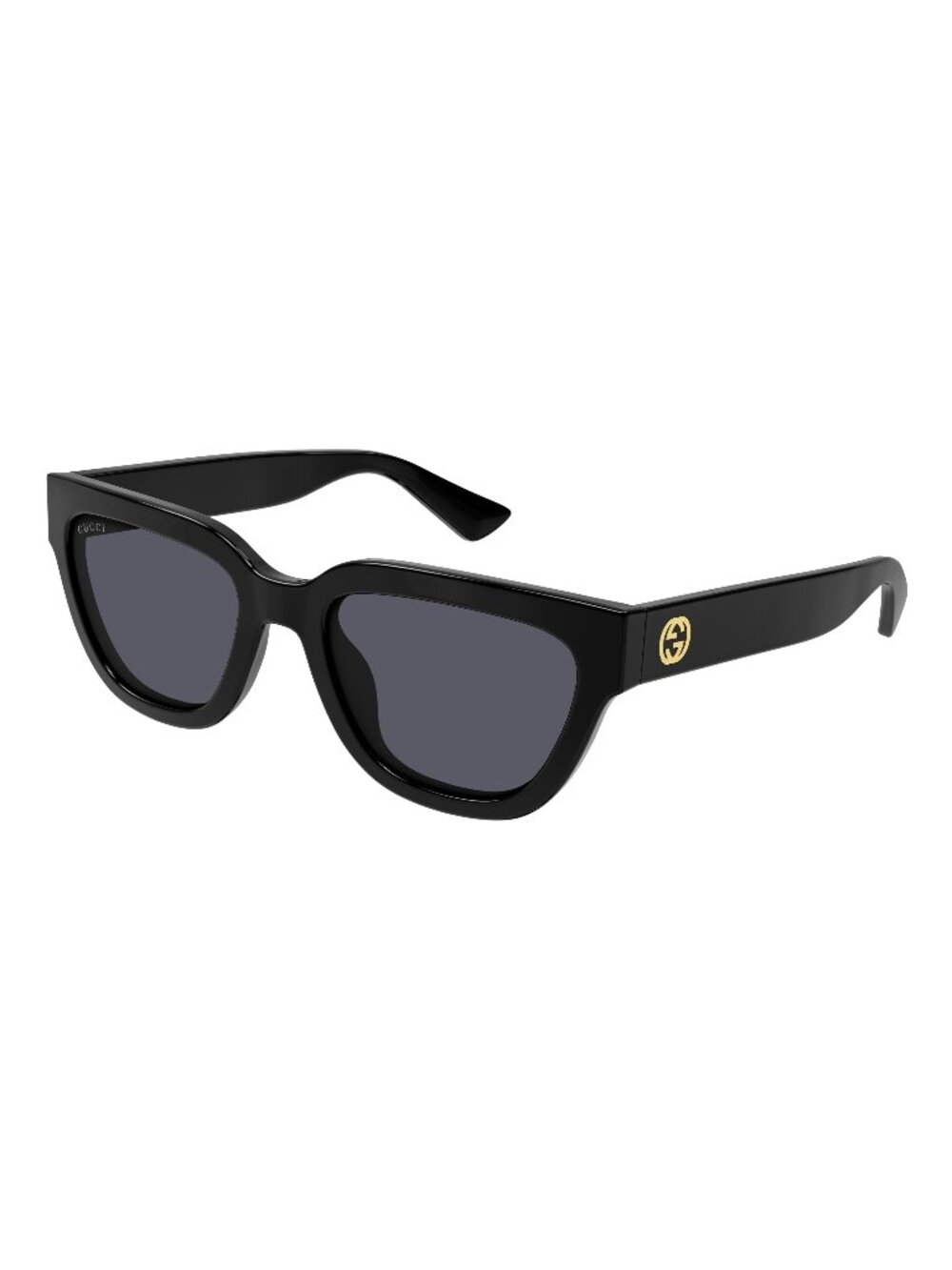 New Gucci Women's Sunglasses Black Square Grey Lens Injected Frame GG1578S 001